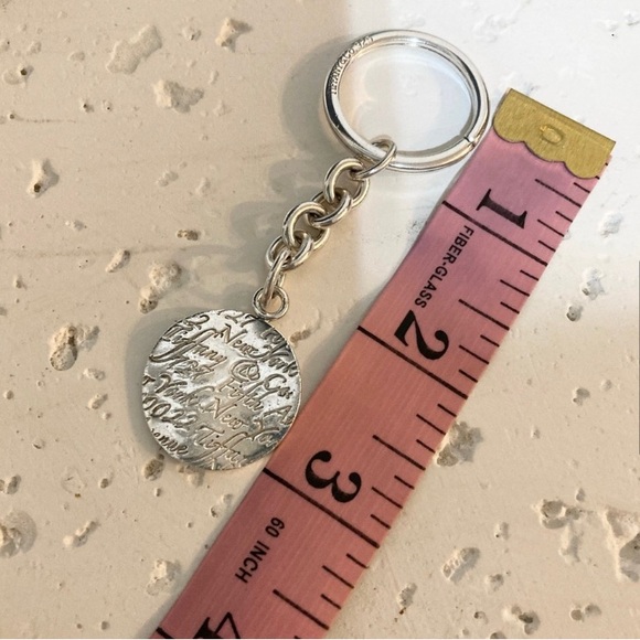 RARE Tiffany & Co. Notes Keychain Vintage Sterling Silver Keyring - Picture 4 of 4